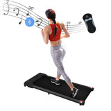 Abrihome Folding Treadmill for Home Office Use,Under Desk Treadmill,1-6KM/H, Portable Walking Running Machine with Bluetooth Speaker, Remote Control, LCD Display, Phone Holder.