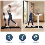 Abrihome Folding Treadmill for Home Office Use,Under Desk Treadmill,1-6KM/H, Portable Walking Running Machine with Bluetooth Speaker, Remote Control, LCD Display, Phone Holder.