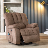 Abrihome Electric Power Lift Recliner Chair Sofa with Massage and Heat for Elderly 2 Side Pockets USB Ports Single Recliner Chairs for Living Room Overstuffed Fabric Reclining