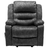 Abrihome Electric Power Lift Recliner Chair Sofa with Massage and Heat for Elderly 2 Side Pockets USB Ports Single Recliner Chairs for Living Room