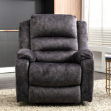 Abrihome Electric Power Lift Recliner Chair Sofa with Massage and Heat for Elderly 2 Side Pockets USB Ports Single Recliner Chairs for Living Room