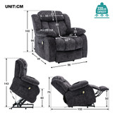 Abrihome Power Massage Lift Recliner Chair with Heat & Vibration for Elderly