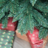7/9-Layer Green PVC Christmas Tree with Iron Base, Lights Optional—PAT-004