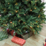 7/9-Layer Green PVC Christmas Tree with Iron Base, Lights Optional—PAT-004
