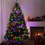 7/9-Layer Green PVC Christmas Tree with Iron Base, Lights Optional—PAT-004