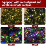 7/9-Layer Green PVC Christmas Tree with Iron Base, Lights Optional—PAT-004