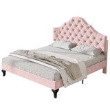 This velvet bed offers adjustable comfort, sturdy wooden slat support, and a stylish design, making it the perfect addition to any bedroom.
