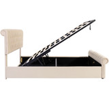 The bed frame is composed of 24 curved wooden strips plus a strong metal frame to ensure stability, load-bearing capacity and durability.