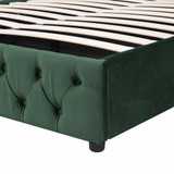 Bed frame is stable with non-slip support feet