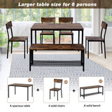 Up to 6 people can eat at the same time