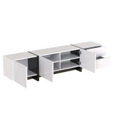 Three doors with built-in shelves and two drawers