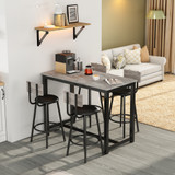 A stylish and functional industrial bar table set
