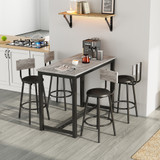 A sleek and modern industrial style, blending rustic charm with minimalist design.