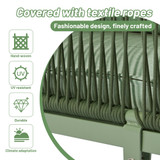 covered with textil ropes