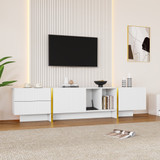 A sleek, modern design with a stylish white and gold finish.