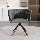 Luxurious velvet swivel dining chair with ergonomic design and sturdy frame.