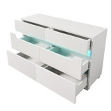 Sideboard with 6 drawers, RGB LED lights, silent rails.
