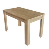A modern, sturdy wood table