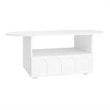 Cloud-Shaped Coffee Table with Drawer and Storage Compartments