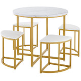 Set includes one round table and four chairs