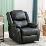 Adjustable PU Leather Recliner Armchair for Elderly with Side Storage Pockets Adjustable PU Leather Recliner Armchair for Elderly with Side Storage Pockets