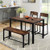 Dining Table and Chairs,bench Set Industrial style Retro Kitchen Dining Table Set Dining Table and Chairs,bench Set Industrial style Retro Kitchen Dining Table Set