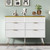 Stylish sideboard with 6 drawers, amber glass, and modern design. Stylish sideboard with 6 drawers, amber glass, and modern design.