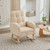 Cozy teddy rocking chair with footrest, side pockets, and solid wood frame—perfect for relaxing anywhere. Cozy teddy rocking chair with footrest, side pockets, and solid wood frame—perfect for relaxing anywhere.