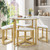 Modern White Dining Set with 4 Velvet Chairs Modern White Dining Set with 4 Velvet Chairs