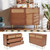 Walnut Rattan Storage Cabinet with 6 Drawers Walnut Rattan Storage Cabinet with 6 Drawers