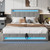 Hydraulic Lift Double Bed with 7-Color LED & Velvet Finish Hydraulic Lift Double Bed with 7-Color LED & Velvet Finish