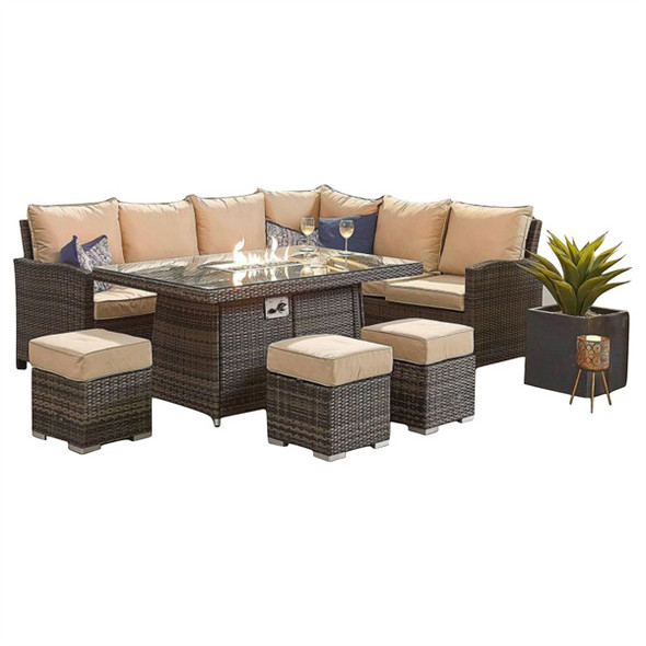 8 - Person Seating Group with Fire Pit Table