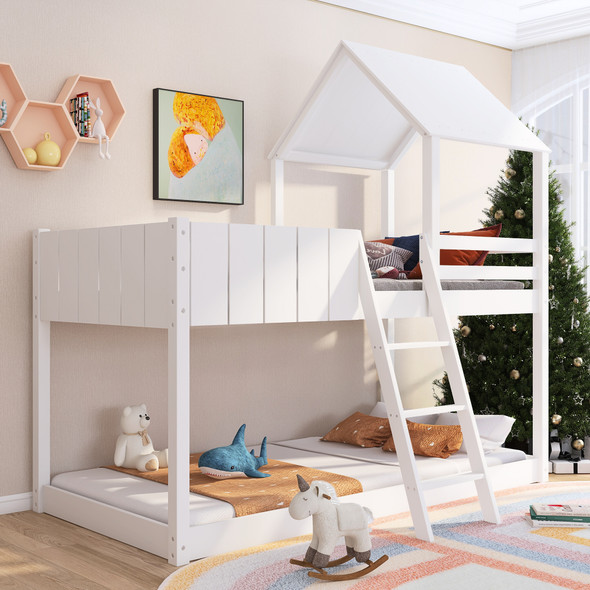 A playful treehouse-inspired design that adds charm and functionality to any children's room.