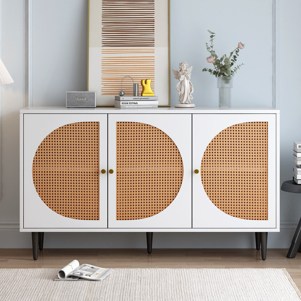 A stylish and durable rattan sideboard with versatile storage and elegant design, perfect for any room.