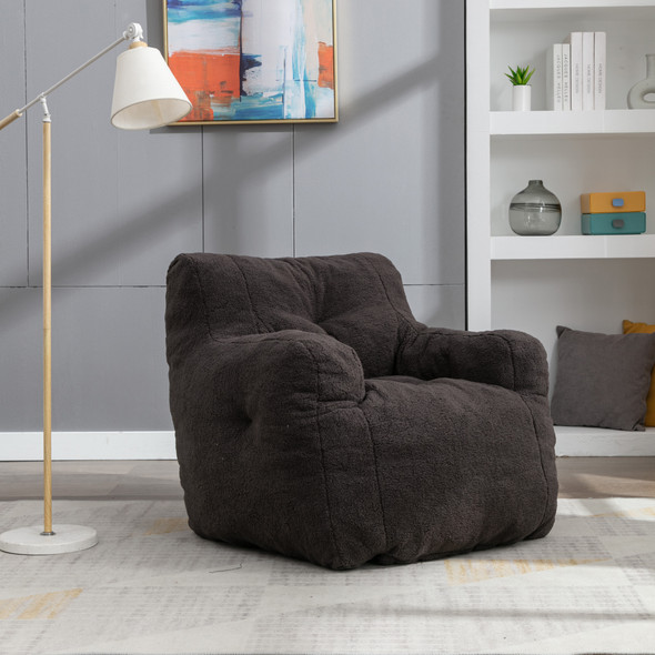 A soft teddy fabric rocking chair with memory foam for ultimate comfort, easy maintenance, and no assembly required.