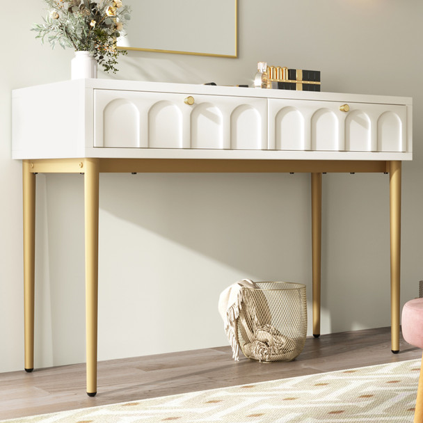Multi-Purpose Cream Dressing Table with Drawers Multi-Purpose Cream Dressing Table with Drawers