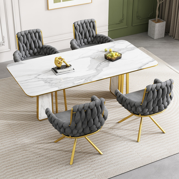 This luxurious velvet swivel chair offers 360° rotation, ergonomic support, and a modern design for ultimate comfort and style.