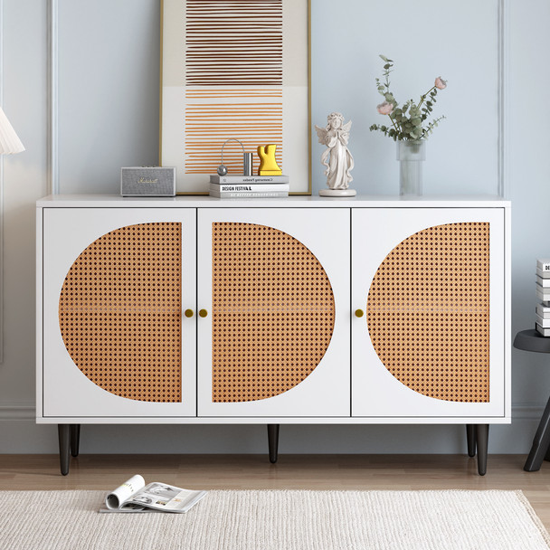 A stylish and durable rattan sideboard with versatile storage and elegant design, perfect for any room.
