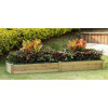 FastFurnishings Cedar Wood 2-Ft x 8-Ft Outdoor Raised Garden Bed Planter Frame - Made in USA 