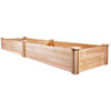 FastFurnishings Cedar Wood 2-Ft x 8-Ft Outdoor Raised Garden Bed Planter Frame - Made in USA 