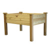 FastFurnishings Elevated 2Ft x 4-Ft Cedar Wood Raised Garden Bed Planter Box - Unfinished 
