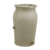 FastFurnishings Grey SandStone 50-Gallon Plastic Urn Rain Barrel with Planter Top 