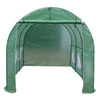 FastFurnishings Outdoor 7 x 12 Ft Greenhouse Kit with Steel Frame and Green Cover 