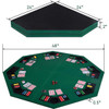 FastFurnishings Folding 48-inch Octagon 8 Player Poker Table Top with Carry Case 