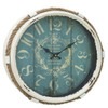 FastFurnishings 17-inch Nautical Blue Vintage Style Wall Clock 