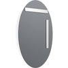 FastFurnishings Oval Frameless 36-inch Beveled Bathroom Bedroom Living Room Vanity Wall Mirror 