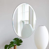 FastFurnishings Oval Frameless 36-inch Beveled Bathroom Bedroom Living Room Vanity Wall Mirror 