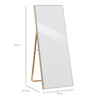FastFurnishings Gold Large Full Length Leaning Wall or Hanging Mirror 