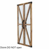 FastFurnishings Rustic Vintage Faux Barn Doors Farmhouse Wall Mirror 