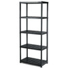 FastFurnishings Black 5-Tier Heavy Duty Shelving Unit Bookcase Garage Kitchen Storage Shelf 